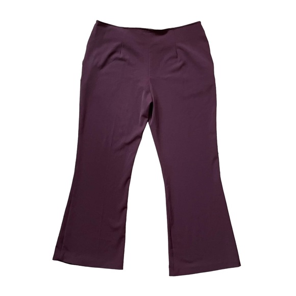 Vintage 90s Y2K Plus Size Burgundy Maroon Mid Low Waist Bootcut Pants Size 14 16 - Picture 4 of 5